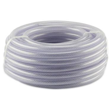 Imagem de Mangueira de Jardim Trançada 1/2" 2,0mm 100PSI 100 Metros Transparente