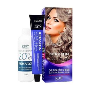 Imagem de Coloração Keraton Selfie 7.8 Louro Médio Pérola - Kert