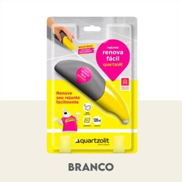 Imagem de Rejunte Renova Fácil Pronto Para Uso Quartzolit 120ml Kit 2, Branco