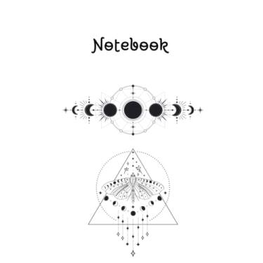 Imagem de Notebook Moon & Butterfly - white - 80 pages - blank - 5,5x8,5in: Carnet de notes Lune & Papillon - blanc - 80 pages - vierge - 13,9x21,5cm