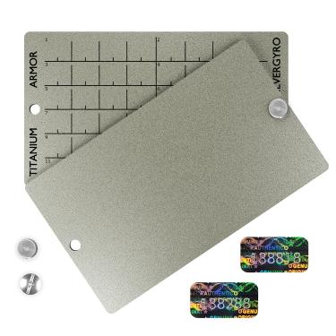 Imagem de Carteira de armazenamento de sementes de criptografia armadura de titânio placa de titânio com gravação de perfuração de metal para backup de sementes de frase mnemônica compatível com Ledger Nano X,