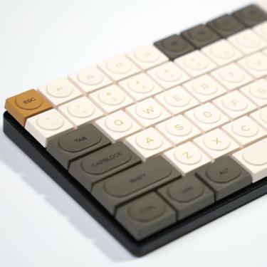 Imagem de KBDiy Glimmer Doys Teclas de baixo perfil de sublimação de tinta PBT Retro Custom Keycap, conjunto de 140 teclas para teclados mecânicos Cherry Gateron MX Switches