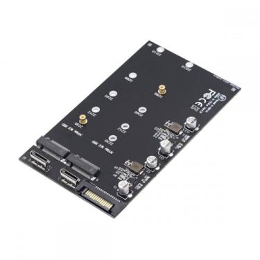 Imagem de CY Placa dupla Oculink SFF-8612 SFF-8611 para M.2 NGFF M-Key NVME PCIe SSD 2280 22110 mm adaptador para placa-mãe