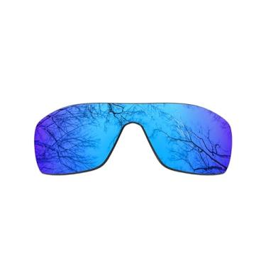 Imagem de ToughAsNails Lentes de reposição polarizadas para óculos de sol Oakley Batwolf OO9101 - Mais opções, Cromado azul - polarizado, One Size