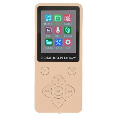 Imagem de Mp3 Mp4 Player 5.0 Tela Colorida Fina 1.8 Polegada Memória Expansível Portátil Leitor de Música Vídeo para Exercícios de Ginásio (Ouro)