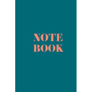 Imagem de The Biggest Notebook 700 Pages Lined 6x9 inch Simply font Basic Design Everyday life : writing jotting work for and Adult College school men women: Sea blue with Orange Text
