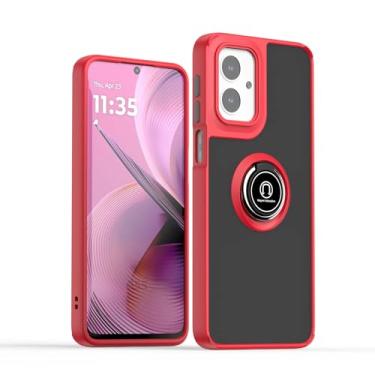 Imagem de GR Global Revolution, Capa Capinha Anel Translucida Para Motorola Moto G55 Cor:Vermelho