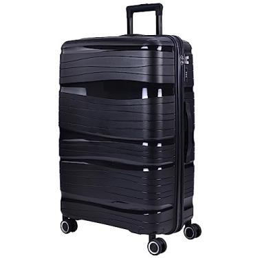 Imagem de Signature 50 cm, 61 cm, 71 cm, mala lateral rígida com rodas giratórias, preta e azul, Preto, Carry-On 20-Inch, Elhs-preto-50,8 cm (20")