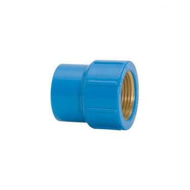 Imagem de Luva Azul Amanco Liso/Rosca 25Mm X 3/4'' 11752 - Kit C/24, Azul