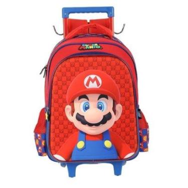 Imagem de Mochila de Rodinhas Com Alça Luxcel Super Mario Azul-Masculino