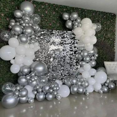 Imagem de 1 Placa Painel Shimmer Wall Muro Lantejoula Festa Cor 30x30 - REVEST3D