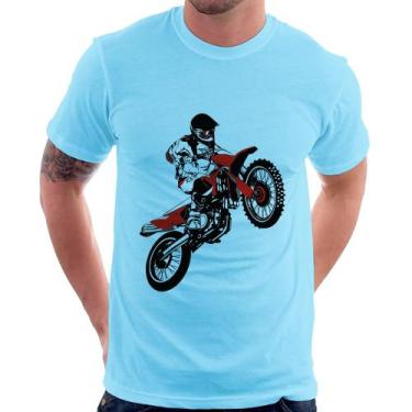 Imagem de Camiseta Motocross Jump Vermelha - Foca na Moda, Azul bebê, G