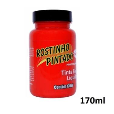 Imagem de Tinta Liquida Maquiagem Artística Rostinho Pintado 170ml, Vermelho