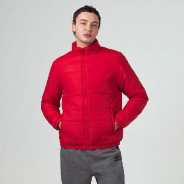 Imagem de Parka Masculina Vermelha Umbro Basic Diamond, Vermelho, P, Masculino