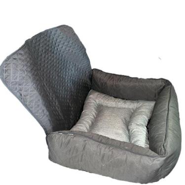 Imagem de Kit Protetor Banco Toddy Pequeno Colchonete Liso Preto - ComfortPet