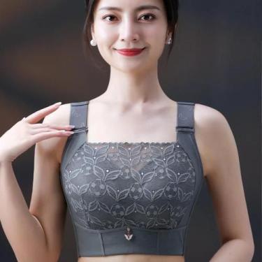 Imagem de Sutiã Push Up de Renda Sexy - Sem Costura, Decote em V e Bojo Completo