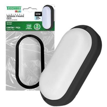 Imagem de Kit  4 Arandela Tartaruga Led 32w Preta Ip65 Luz Branca 6500K - Taschi