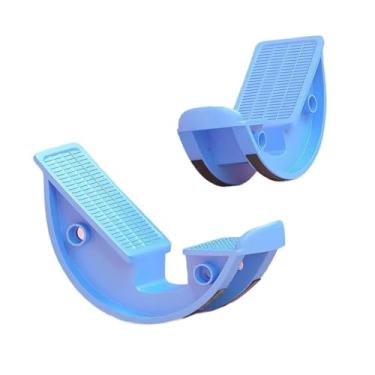 Imagem de Deevoka 2pcs Foot Rocker Bezerro de alongamento Ferramenta para o pé de inclinação Treino de massagem portátil Non Slip Fitness Pedal Manter maca de, Azul