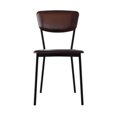 Imagem de Cadeira Fixa Estofada Vintage Retrô com 4 unidades Areia/Preto