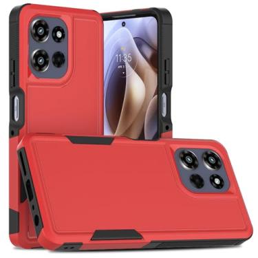 Imagem de Palbyes Capa para Moto G Power 5G 2025, TPU + PC, camada dupla antiderrapante, absorção de choque, capa protetora para celular Moblie para Mororola Moto G Power 5G 2025 (vermelho)