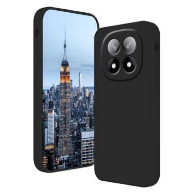 Imagem de Wousunly Compatível com Redmi Note 14 Pro Plus capa de silicone líquido verde escuro, toque suave para Xiaomi Redmi Note 14 Pro Plus 5g capa fina de silicone à prova de choque (preto)