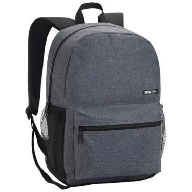 Imagem de Mochila Escolar Casual Infantil Juvenil Adulto Masculina Cinza Escuro 
