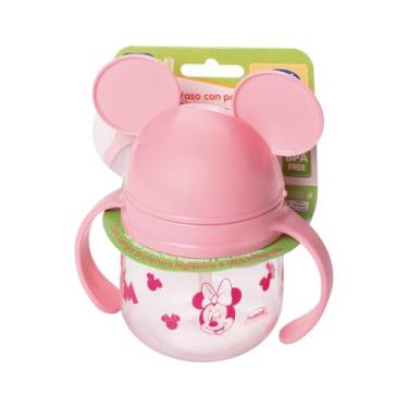 Imagem de Caneca Treinamento com canudo de silicone retrátil Minnie Rosa 260 ml Plasútil