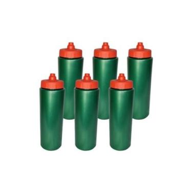 Imagem de Kit 6 Squeeze Tipo Gatorade 800ml Bico Automatico - Spec, Verde com la