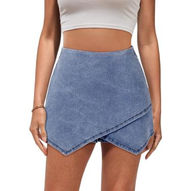 Imagem de Skort luvamia Denim Mini Resort Wear 2024 para mulheres azul XXL