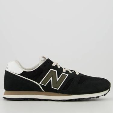 Imagem de TENIS NEW BALANCE 373V2 MASCULINO BLACK/DARK CAMO, Calçados Masculinos, PRETO/VERDE MUSGO, 38