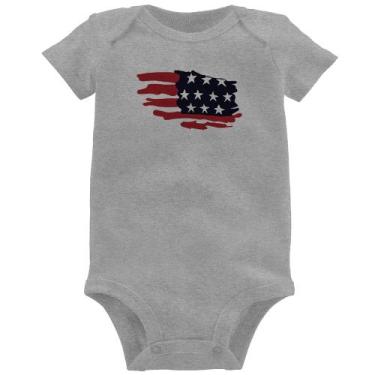 Imagem de Body Bebê Handrawn Flag - Foca na Moda, Cinza, GG