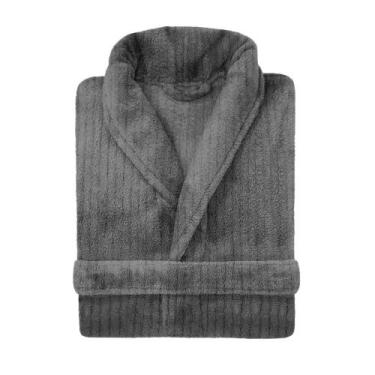 Imagem de Roupão Adulto Microfibra Canelado - Feminino e Masculino - Andreza Enx