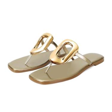 Imagem de Wnshonzy Chinelo feminino sem cadarço, preto, sem cadarço, couro, praia, confortável, bico quadrado aberto, chinelo, feminino, elegante, metal, ferragens, decoração, sapatos de verão, moda casual,