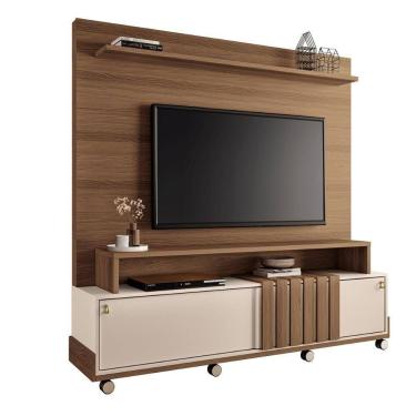 Imagem de Home Painel Theater Bold Sala Tv Até 65 Polegadas Castanho/off White