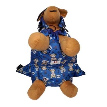 Imagem de Bolsa Mochila Canguru Transporte Para Pet - P - Azul