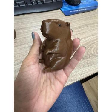 Imagem de Enfeite Capivara + Filhote Decorativo - Flex 3D
