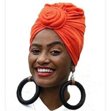 Imagem de Turbante flor cores modernas - Ata.multimarcas0810, Laranja