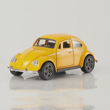 Imagem de Brinquedo Fusca Coleção Miniatura Fricção Abre As Portas Escala 1:32(Amarelo)