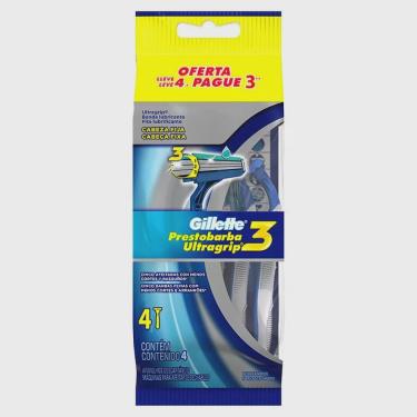 Imagem de Aparelho barbear gillette prestobarba ULTRAGRIP3 leve 4 pague 3