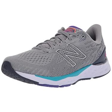 Imagem de New Balance Tênis de corrida unissex infantil Fresh Foam 880 V11, Aço/céu virtual/violeta profunda, 11.5 Little Kid