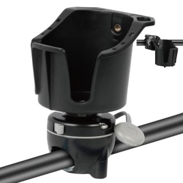 Imagem de HITORHIKE Suporte de copo de barco com suporte de 2 maneiras de usar suportes de copo de pontão multifuncionais para montagem em trilho de barcos, perfeito para iscas de pesca, faca e outros