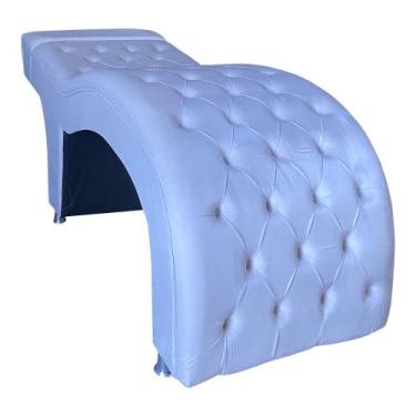 Imagem de Maca Estética Estofada M1 60cm - In9 Decor, Veludo Bege - In9 Decor