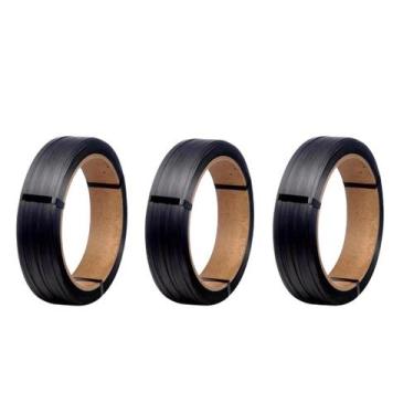 Imagem de 3 Fita Arquear Plástica Preta Pp 13 Mm - Tutti Suprimentos