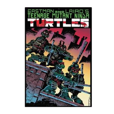 Imagem de Decoração de parede de metal de quadrinhos Tartarugas Ninja Teenage Mutant - Eastman and Laird's TMNT Wall Art for Home