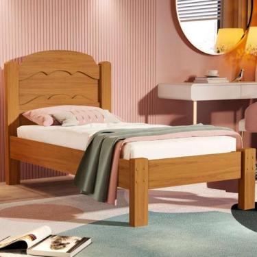 Imagem de Cama Solteiro 100% MDF Reforçada Padrão Tradicional 188x88 Juvenil - H