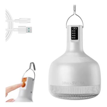 Imagem de Lâmpada LED Portátil de Emergência, 38W, 5 Modos de Iluminação, Recarregável USB