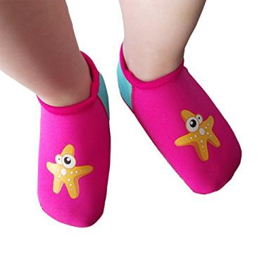 Imagem de SUIEK Meias aquáticas para bebês meninos meninas piscina praia areia descalço (rosa vermelha, grande)