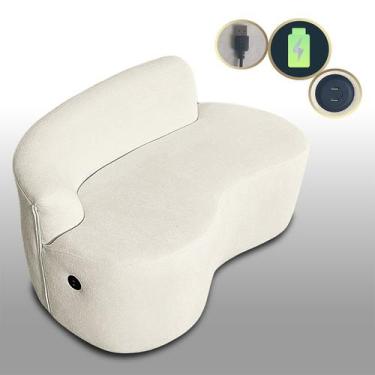 Imagem de Sofá Orgânico Com Entrada USB Curvo 2 Lugares Feijão Forma Orgânica Bo