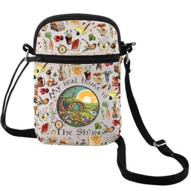 Imagem de MEIKIUP Presente inspirado no filme My Real Home is The Shire Bolsa tiracolo Presente para fãs de filmes Fantasia Romance Presente para Amantes, Real Home Cb