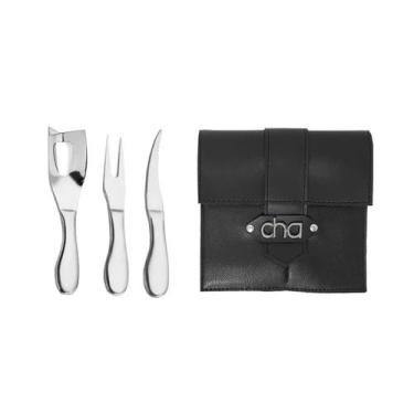 Imagem de Jogo para Queijo e Faca Camarao Inox Kit Estojo Presente - CASACHA